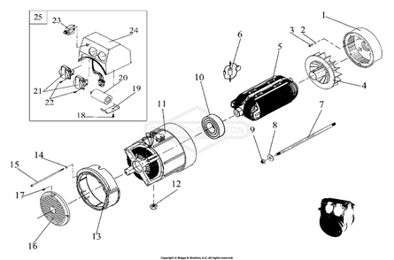 Part Location Diagram of 102084GS Briggs and Stratton Circuit breaker 9a